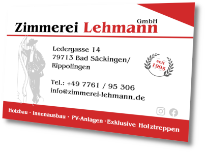 visitenkarte zimmerei lehmann gmbh